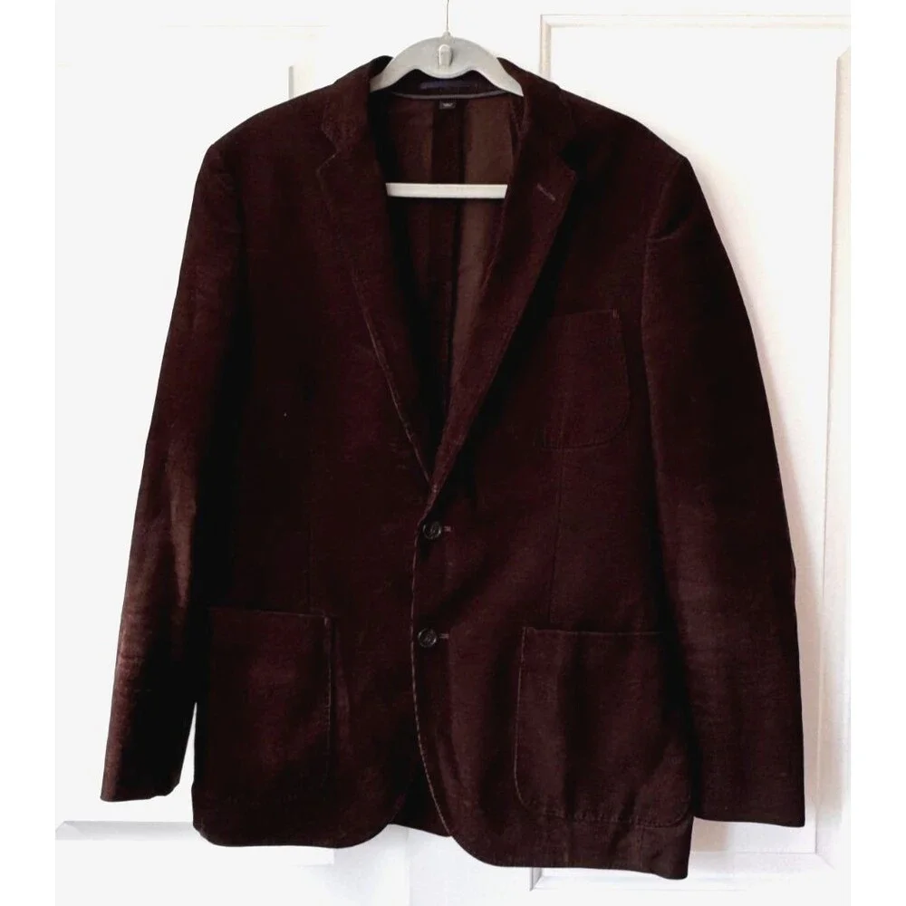 J Crew Ludlow Chocolate Brown Corduroy Sport Coat Blazer Jacket 40R